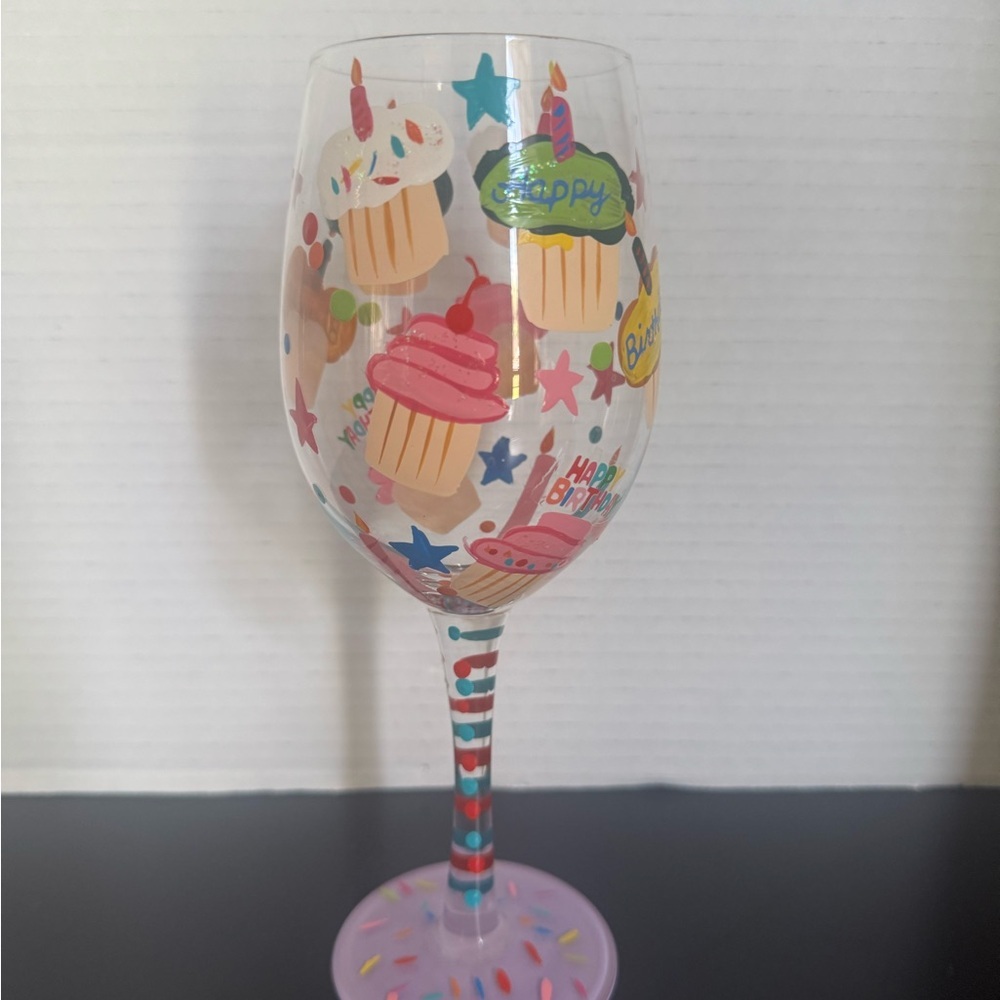 Lolita Happy Birthday Wine Glass